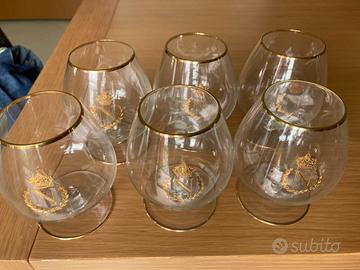 6 bicchieri mini ballon napoleon vintage original