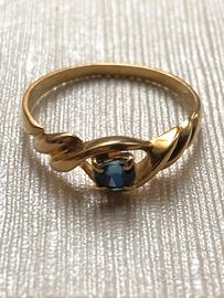Anello Vintage in Oro 750 e Zaffiro Naturale