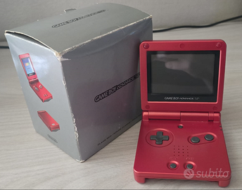 Gameboy Advance SP Rosso con MANUALI e SCATOLA