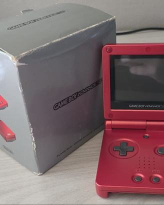 Gameboy Advance SP Rosso con MANUALI e SCATOLA
