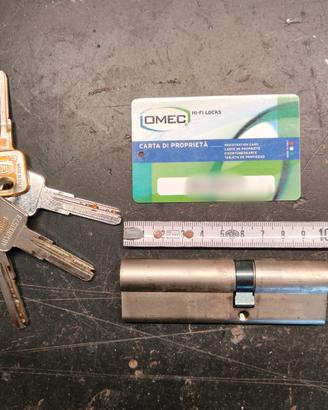 Cilindro Europeo OMEC 60/40 + 4 Chiavi e Card