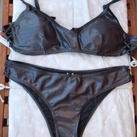 Bikini grigio scuro effetto metallizzato Calliope
