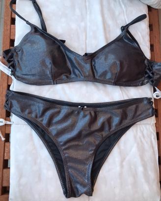 Bikini grigio scuro effetto metallizzato Calliope