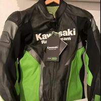 Giacca moto in pelle Kawasaki