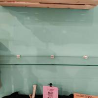 Mensola a muro dritto in vetro L 60 x P 15 cm