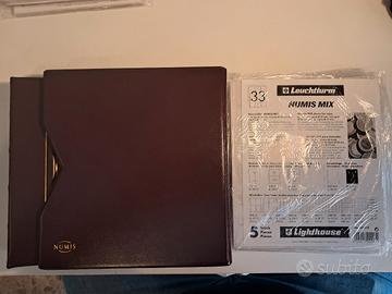 album raccoglitore Leuchtturm numis rosso + fogli