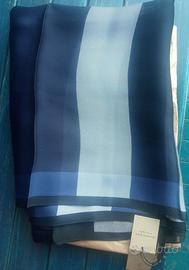 Foulard Burberry originale in seta blu indaco