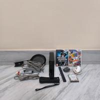 Nintendo Wii Black Edition +HDD Accessori, Giochi 