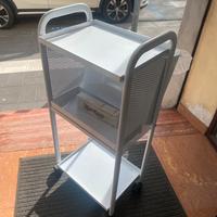 Carrello per estetica con vano gettarifiuti