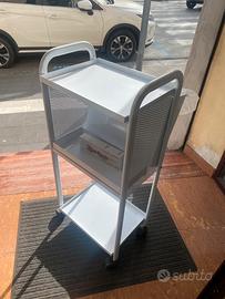 Carrello per estetica con vano gettarifiuti