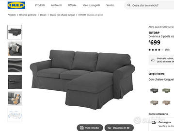 divano Ektorpp Ikea come nuovo