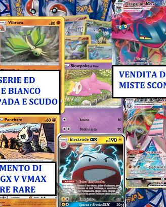 Carte Pokémon rare e non di tutti i tipi 2011-oggi