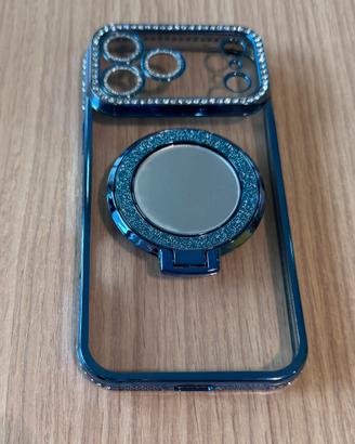 Cover Iphone 17 Pro Max glitter e diamanti MagSafe