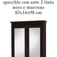 Specchio contenitore 2 ante Hemnes