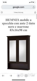 Specchio contenitore 2 ante Hemnes