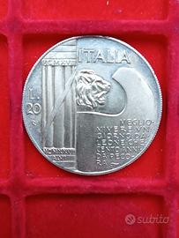 Italia 20 Lire 1928 Vittorio Emanuele III Cappello