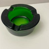 Posacenere vintage in vetro verde –‘70 tipo Murano