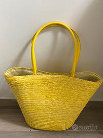 Borsa paglia gialla