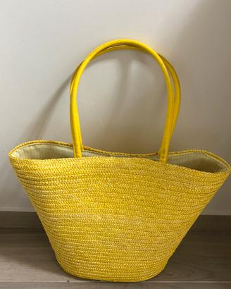 Borsa paglia gialla