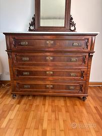 Set cassettiera e specchio inizio ‘900