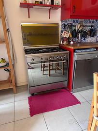 Cucina Smeg 80x50 Inox 5 fuochi con forno a gas