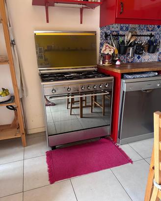 Cucina Smeg 80x50 Inox 5 fuochi con forno a gas