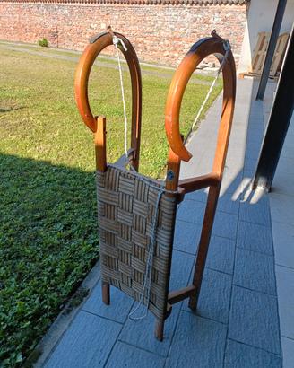 slitta in legno anni '60