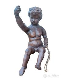Putto - Cherubino antico in cartapesta