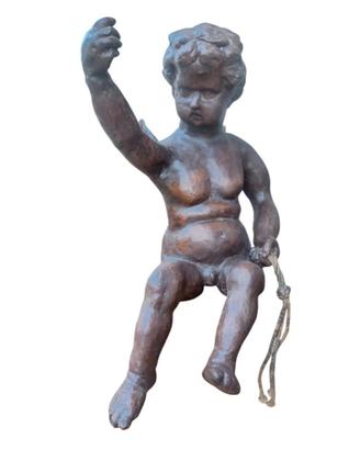 Putto - Cherubino antico in cartapesta