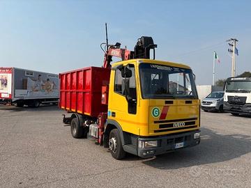 Iveco Eurocargo 75E14 gru caricatore e ribaltabile