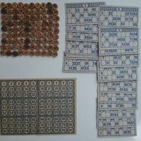Tombola anni '50 numeri in legno completa