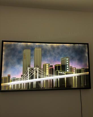 Quadro con luci vintage, anni 80