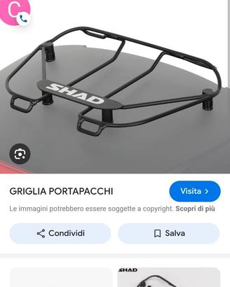Piastra x bauletto Shad x Moto Honda 