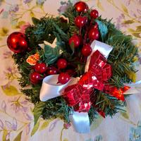 Centrotavola natalizio con porta candela