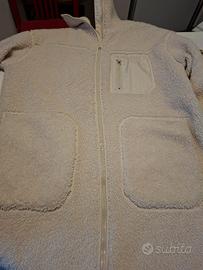 H&M cappotto donna ,panna, teddy, tg s