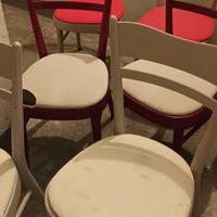 SEDIE VINTAGE IN LEGNO VERNICIATO