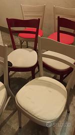 SEDIE VINTAGE IN LEGNO VERNICIATO