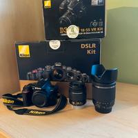 Nikon D 3500 con obbiettivo 18 55 + tamron 18 200