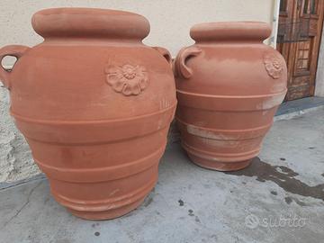 Coppia di Orci vasi e giare  Toscane in terracotta