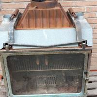 Termocamino ad aria in ottone ghisa vetroceramica