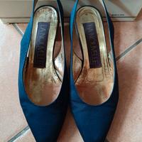 Scarpe eleganti donna décolleté chanel blu n. 36,5