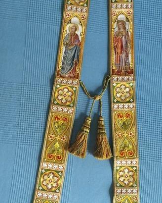 Antica Stola Sacerdotale Neogotica Fine '800