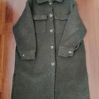 Cappotto Giubbotto lungo Teddy Verde scuro 