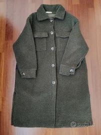 Cappotto Giubbotto lungo Teddy Verde scuro 