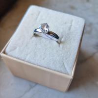 Anello Solitario in Acciaio Inox - Nuovo con carte