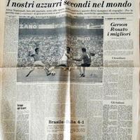 Il messaggero 22 giugno 1970 Finale Italia Brasile