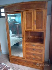 armadio radica di olmo e bois de rose 