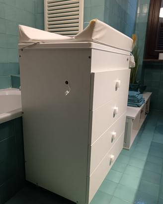 Mobile fasciatoio con cassettiera e vasca CAM