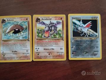 Carte pokemon aerodactyl-kabuto-skarmory