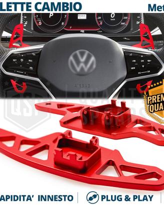 PALETTE Cambio Volante per VOLKSWAGEN Paddle Rosse